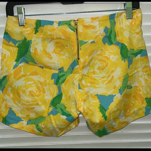 Lilly Pulitzer 5" Deenie Shorts Sunglow Yellow First Impression size 00 - Picture 7 of 7